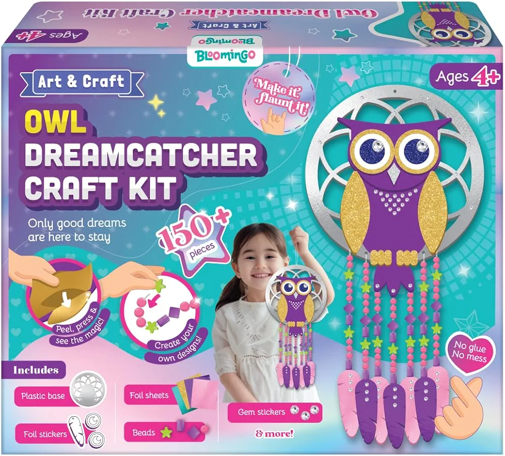 Bloomingo Art & Craft Kit-Owl Dreamcatcher