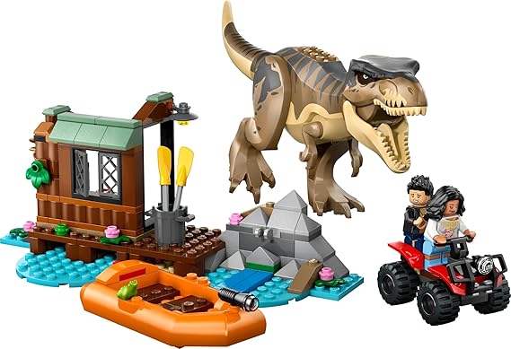LEGO Jurassic World T. rex River Escape Dinosaur Figure Building Set 76975 Building Blocks Toys for 5+ Gift for Boys and Girls
