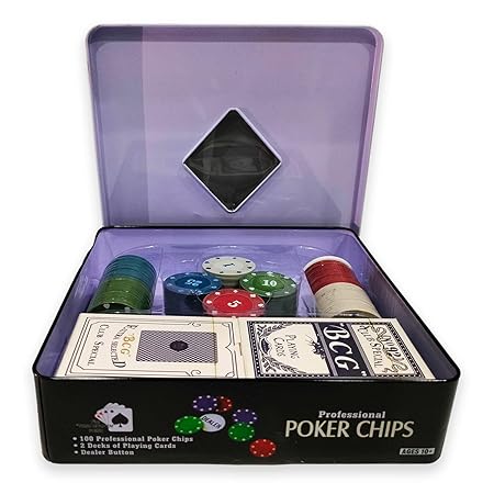 RSAAUD® Poker Chip Set with Case, Casino Poker Chips