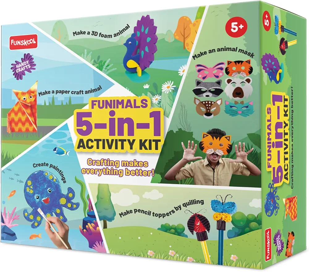 Funskool Hanydcrafts FUNIMALS 5-in-1 Activity Kit