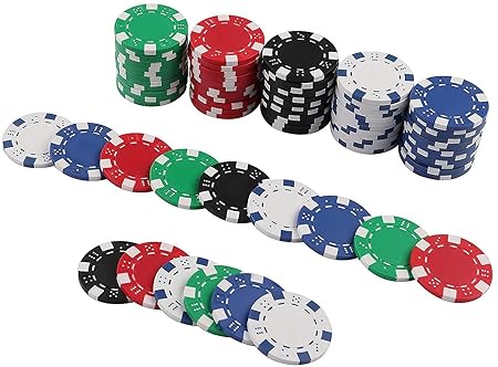 RSAAUD® Poker Chip Set with Case, Casino Poker Chips