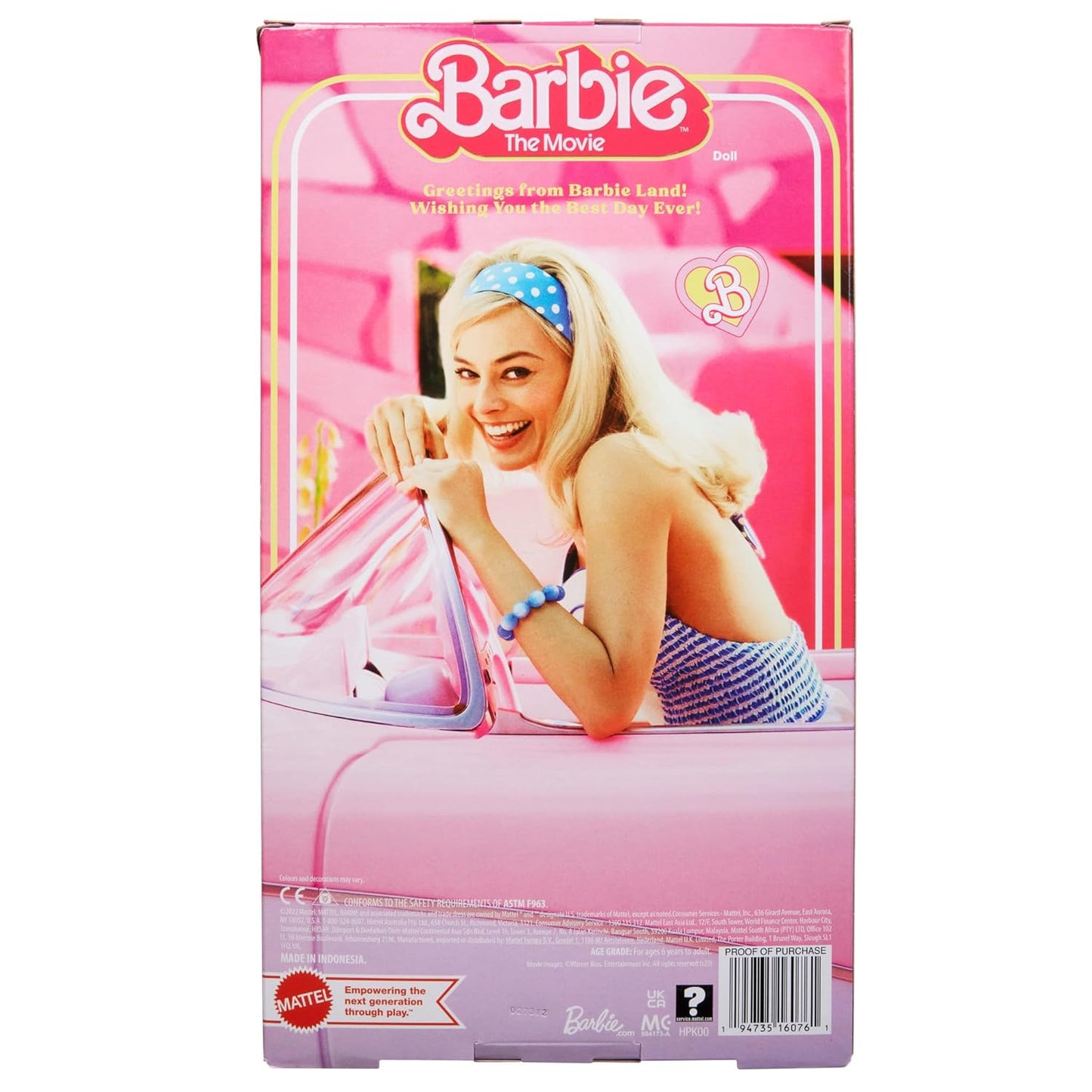 The Movie Doll, Margot Robbie as, Collectible Doll Wearing Pink Western Outfit with Cowboy Hat