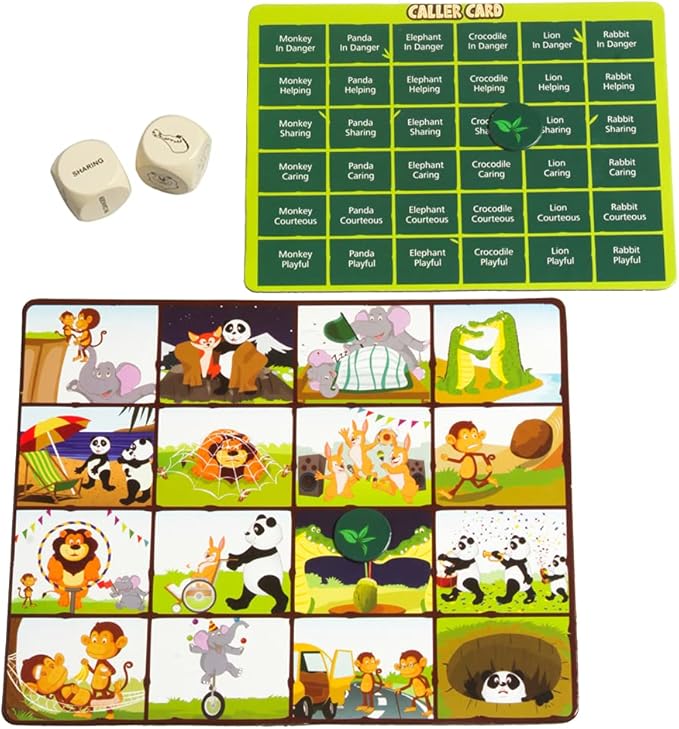 Chalk and Chuckles A Day in The Jungle Picture Bingo Game