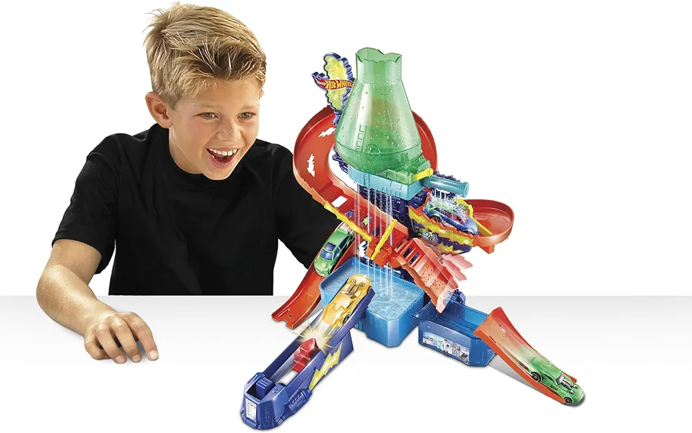 Hot Wheels Metal Shifters Color Splash Science Lab Playset