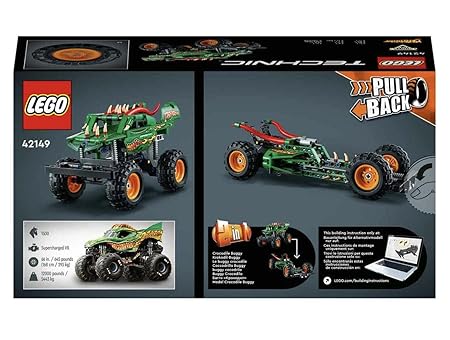 LEGO Technic Monster Jam Dragon 42149 Building Toy Set (217 Pcs),Multicolor