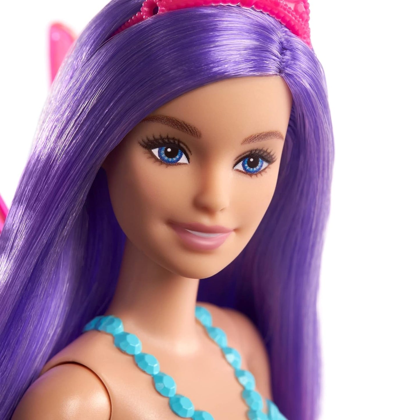 Dreamtopia Fairy Doll (11.5-in, Purple Hair) Wearing Skirt, Clip-On Wings & Tiara