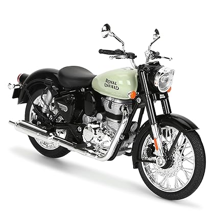 Maisto Royal Enfield Classic 350 Reddich Green Scale 1/12