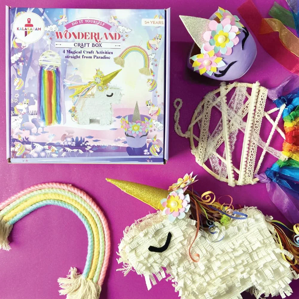 Kalakaram DIY Wonderland Unicorn Art & Craft Kit, Birthday Gift Craft Box