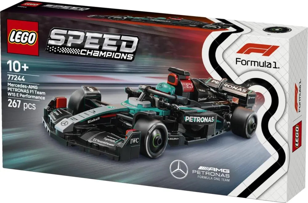 LEGO Speed Champions Mercedes-AMG F1 W15 Race Car Toy Vehicle 77244 Building Blocks Toys for 10