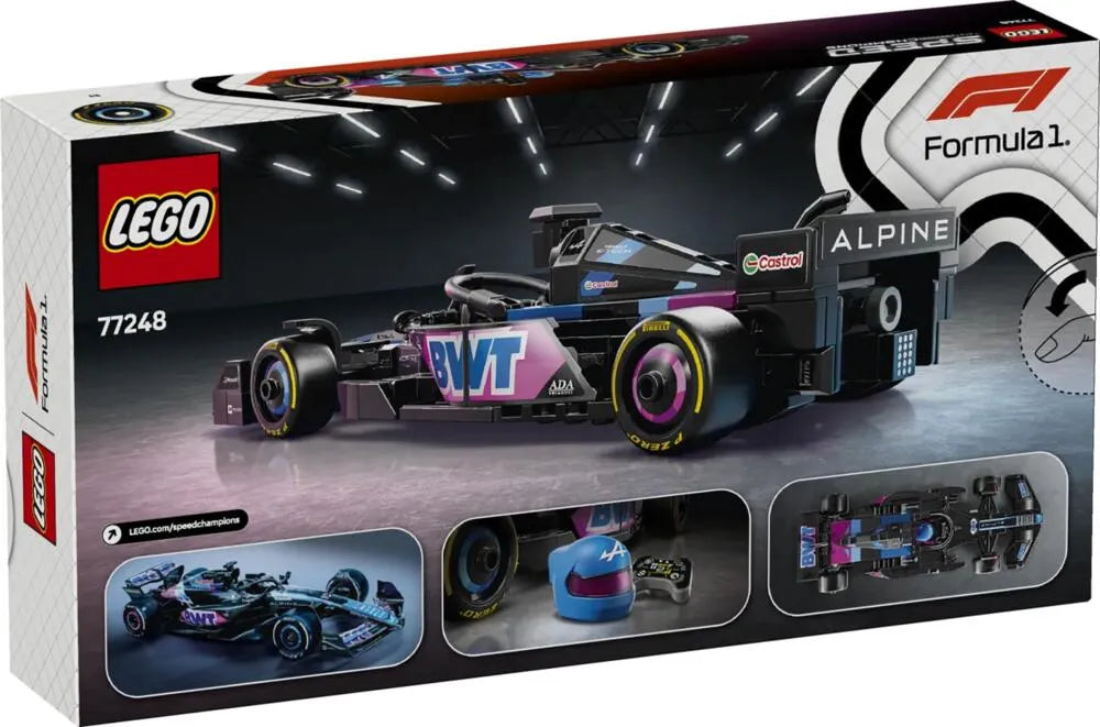 LEGO Speed Champions BWT Alpine F1 Team A524 Race Car Toy Vehicle 77248 Building Blocks Toys for 10+