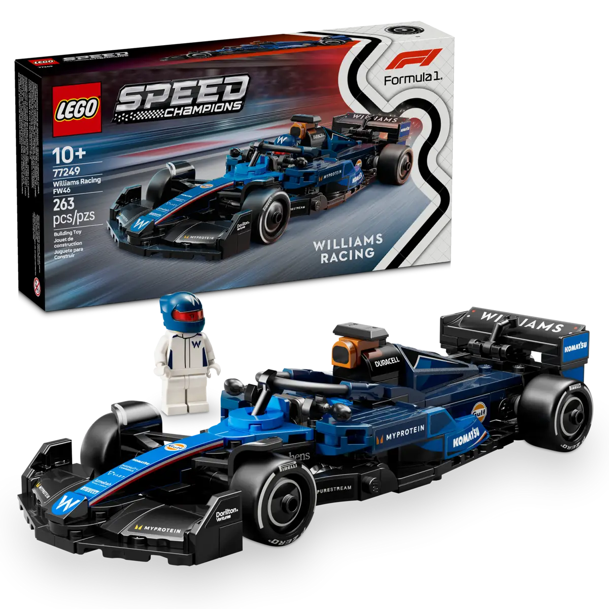 LEGO Speed Champions Williams Racing FW46 F1 Race Car Vehicle Set 77249 Building Blocks Toys for 10+ Gift for Boys and Girls Visit the LEGO Store