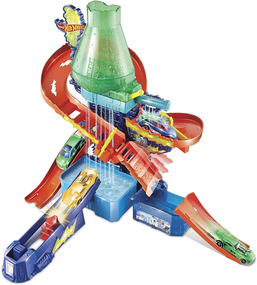 Hot Wheels Metal Shifters Color Splash Science Lab Playset