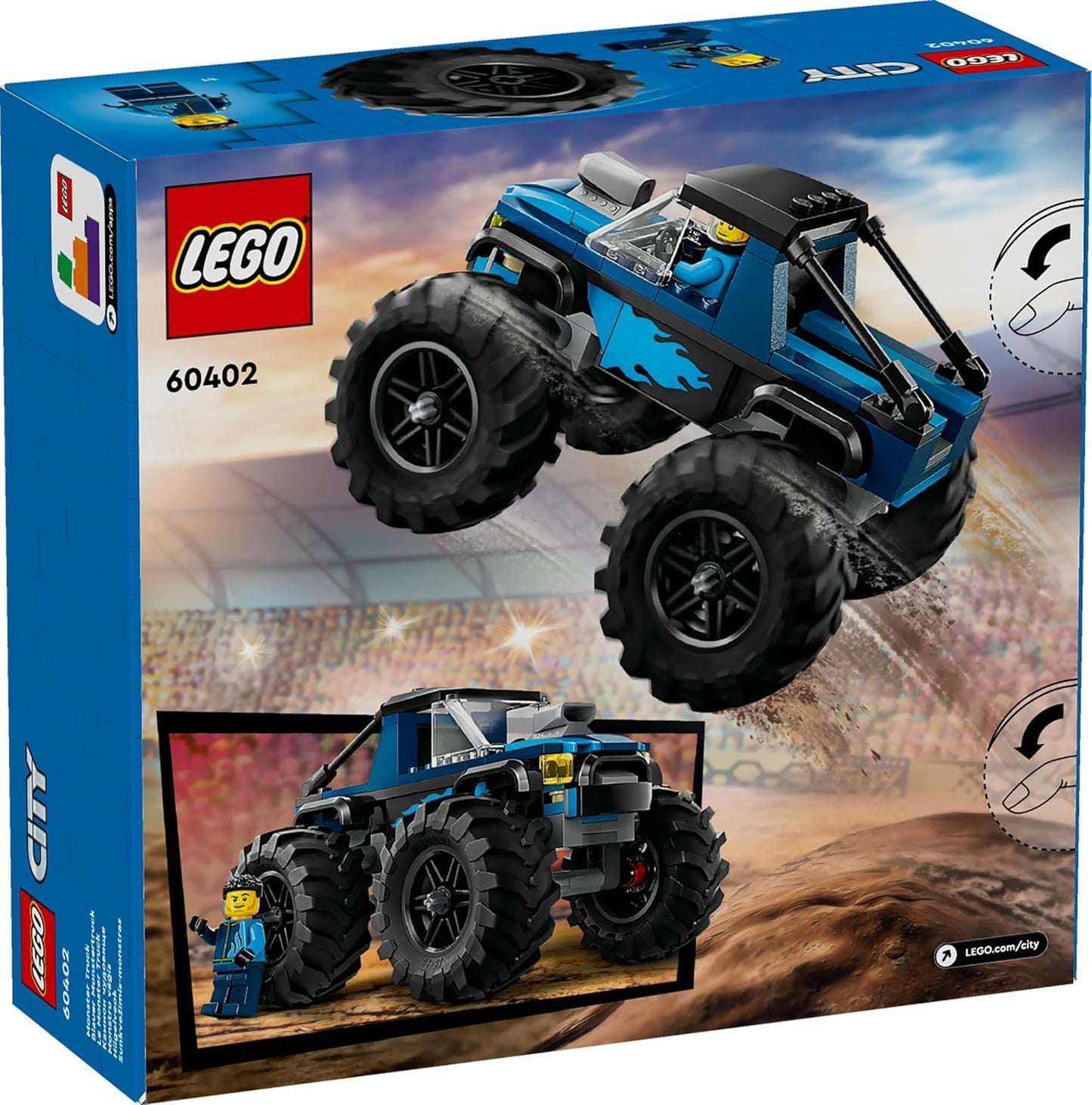 LEGO City Blue Monster Truck Off-Road Toy 60402 (148 Pieces)