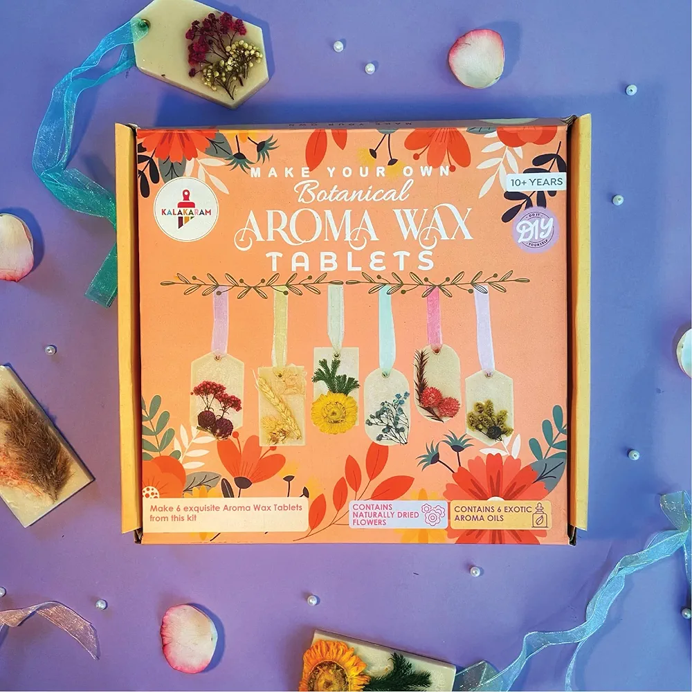 Kalakaram Aroma Wax Tablet Making DIY Kit, Botanical and Floral Fragrances