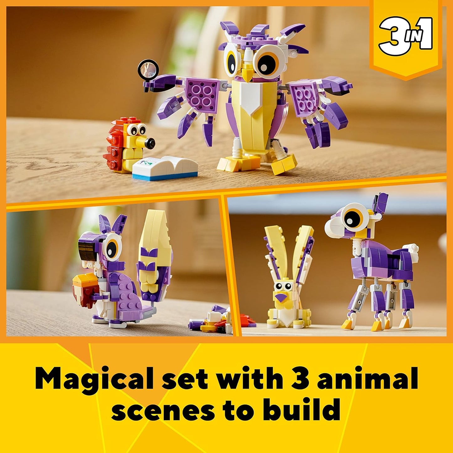 LEGO Creator 3in1 Fantasy Forest Creatures 31125 Building Kit (175 Pcs)