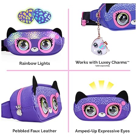 Purse Pets Savannah Spotlight Bum Bag for Children - Interactive Cross Body Bag with More than 30 Light Effects, Sounds, Reactions and Music, Children's Bag and Toys in One, from 5 Years