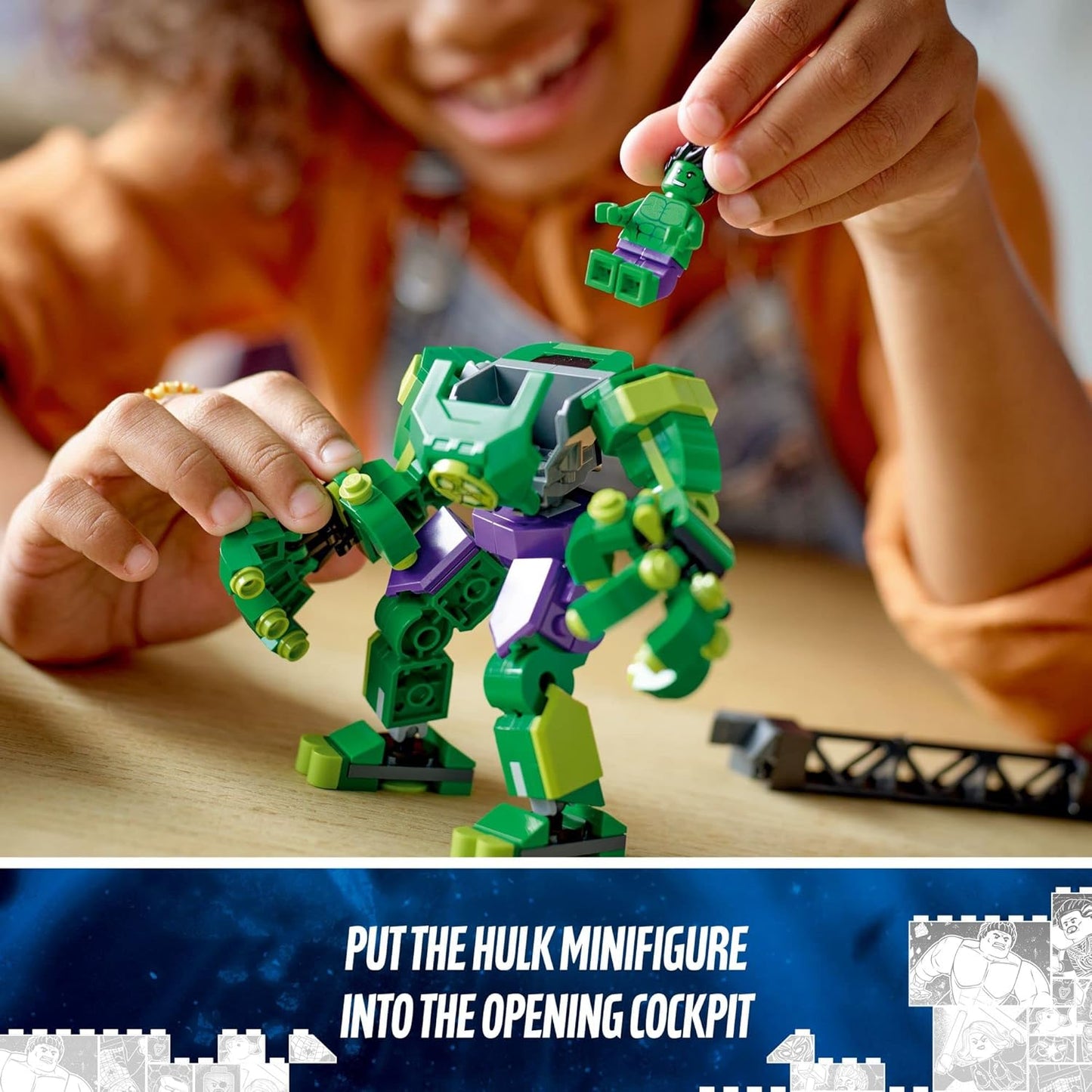 LEGO Marvel Hulk Mech Armour 76241 Building Toy Set (138 Pieces)