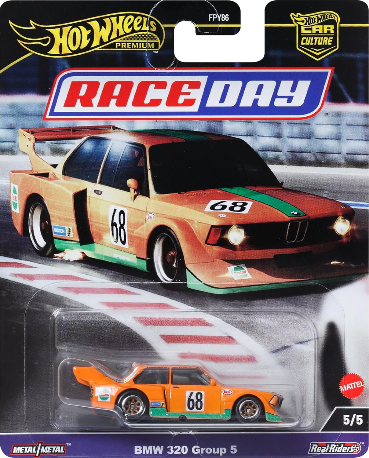Hotwheels Premium Race Day BMW 320 Group 5 Car Culture (Orange)
