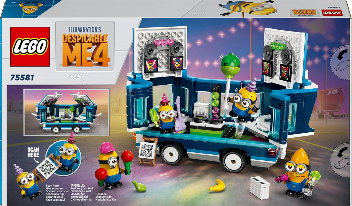 LEGO Despicable Me 4 Minions’ Music Party Bus 75581 Building Blocks Toys for 7+ Gift for Boys and Girls