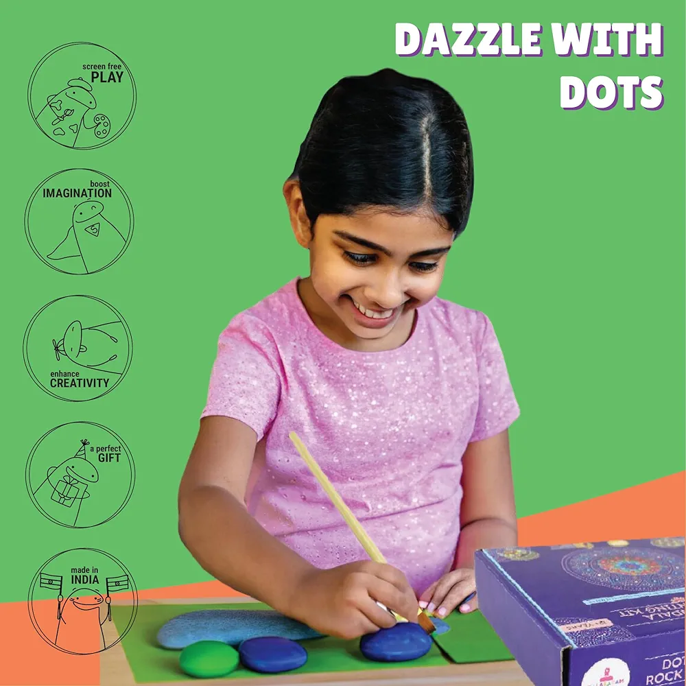 Kalakaram Dot Mandala Rock Painting Kit | DIY Art Kit
