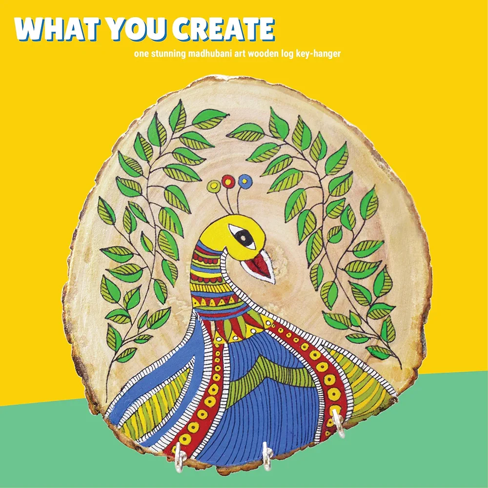Kalakaram DIY Madhubani Key Hanger Painting Kit