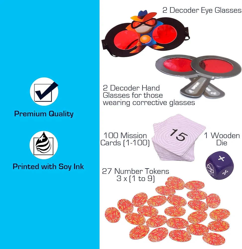 Chalk and Chuckles Super Math Spy Board Game