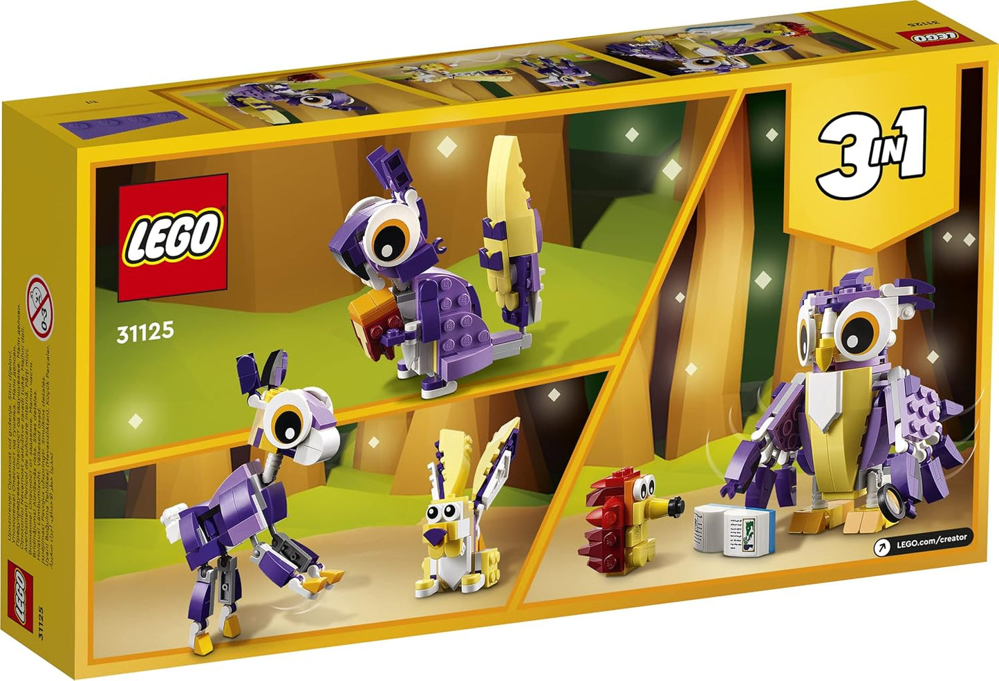 LEGO Creator 3in1 Fantasy Forest Creatures 31125 Building Kit (175 Pcs)