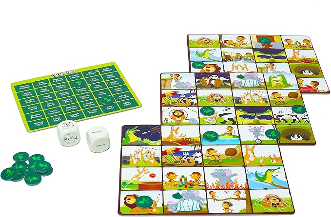 Chalk and Chuckles A Day in The Jungle Picture Bingo Game