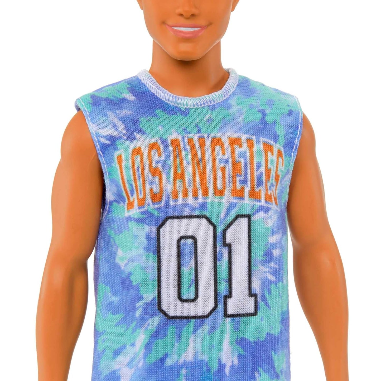 Barbie® Ken® Fashionistas™ Doll #212 with Prosthetic Leg, Wearing Los Angeles Jersey and Purple Shorts with Sneakers