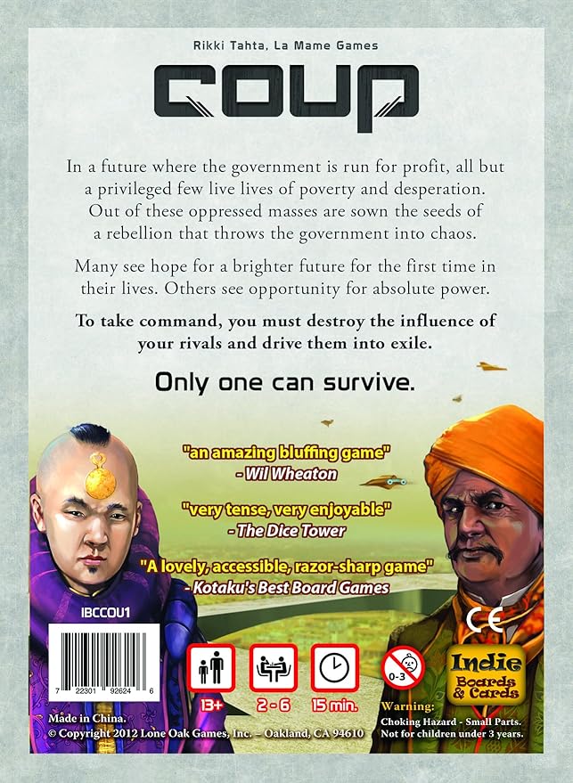 Coup - The Fast, Fun Bluffing Party Game