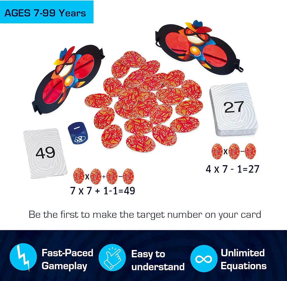 Chalk and Chuckles Super Math Spy Board Game