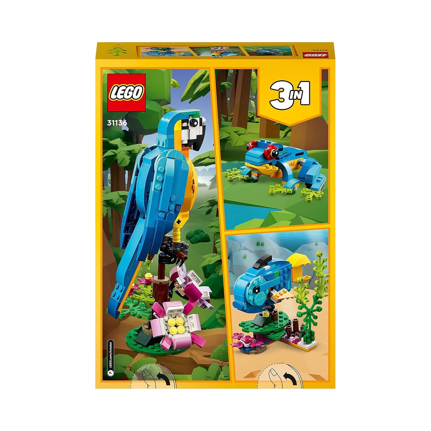 LEGO Creator Exotic Parrot 31136 Building Toy Set (253 Pieces)