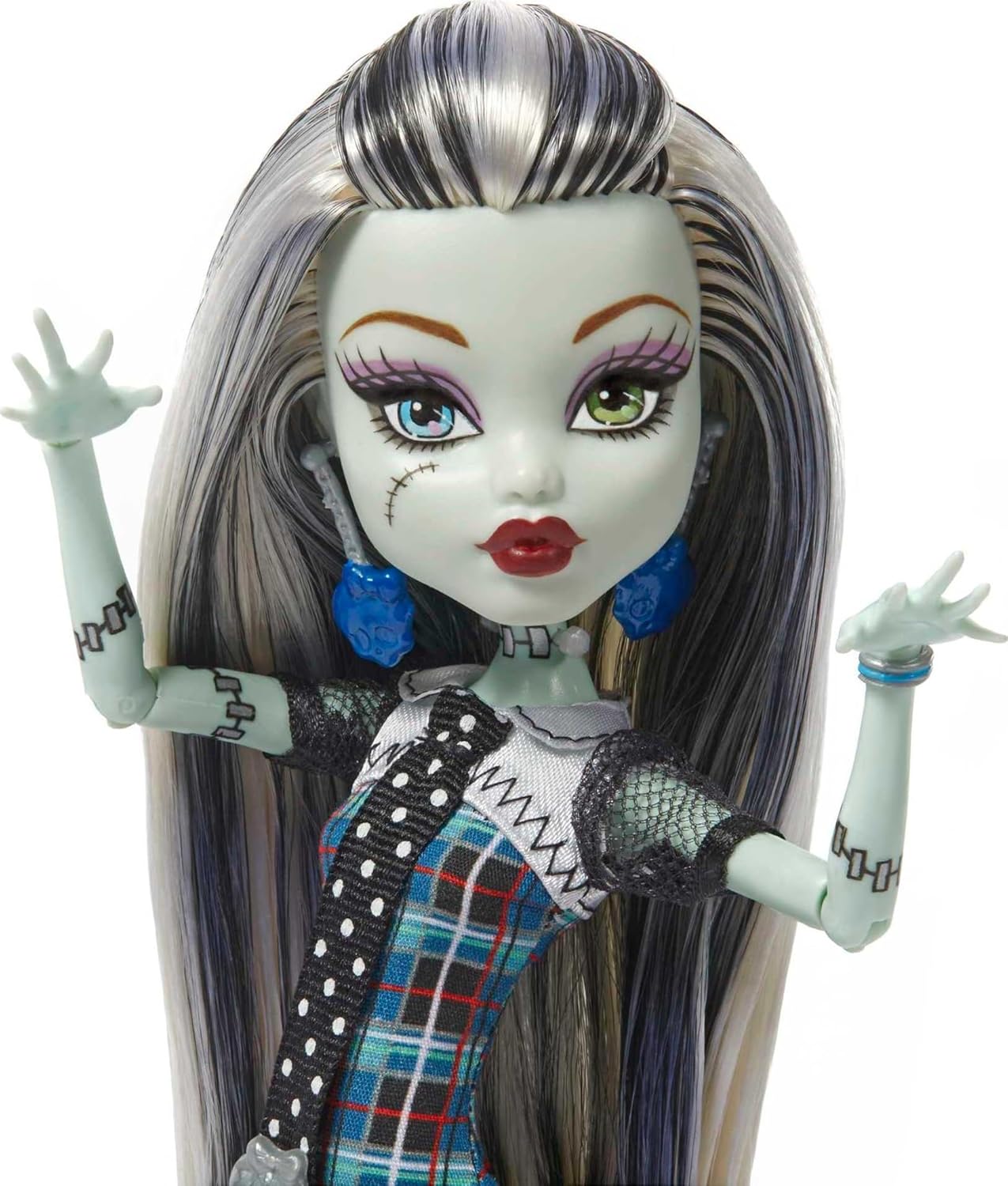Monster High Frankie Stein Reproduction Doll Original Fashion & Shoes, with Pet, Doll Stand & Accessories