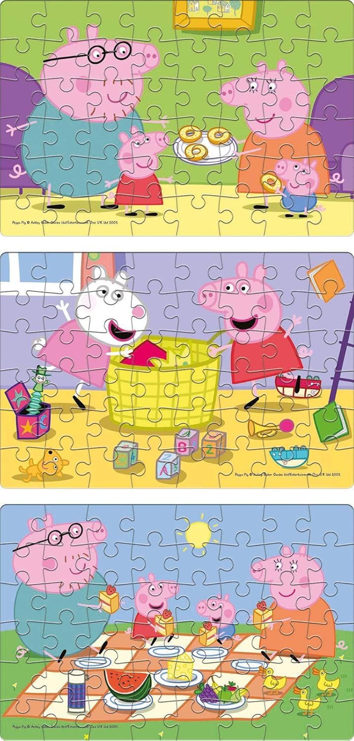 Frank Peppa Pig (66 Pieces) Round Jigsaw Puzzle