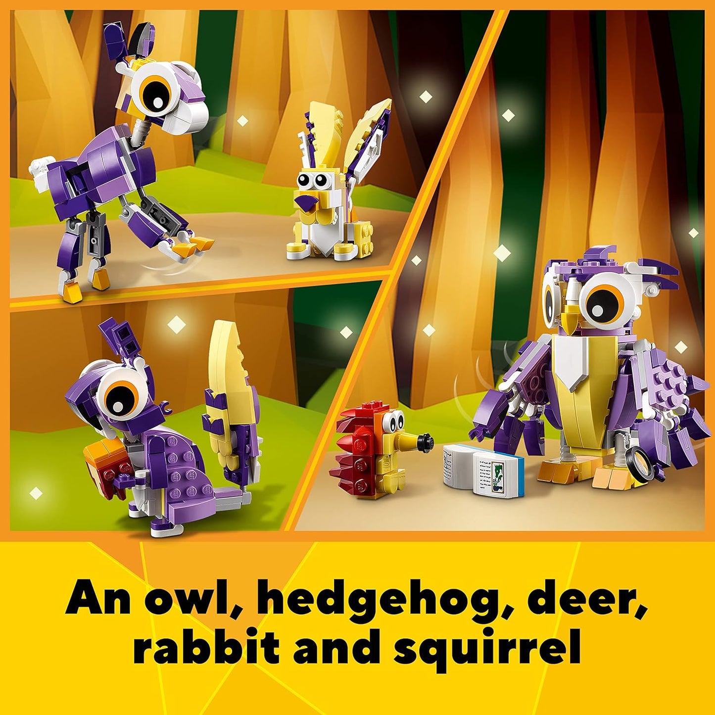 LEGO Creator 3in1 Fantasy Forest Creatures 31125 Building Kit (175 Pcs)