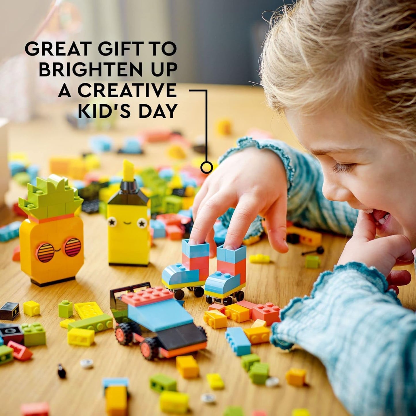 LEGO Classic Creative Neon Fun 11027 Building Toy Set (333 Pieces)