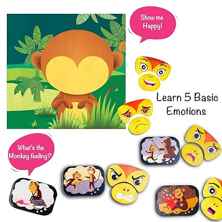 Chalk and Chuckles Monkey Expressions Feelings Puzzle