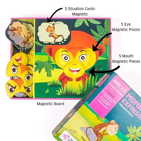 Chalk and Chuckles Monkey Expressions Feelings Puzzle
