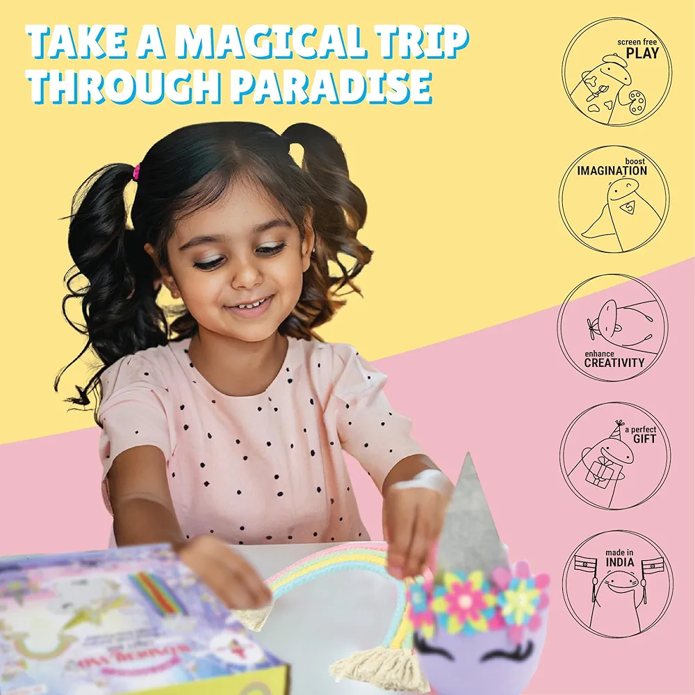Kalakaram DIY Wonderland Unicorn Art & Craft Kit, Birthday Gift Craft Box