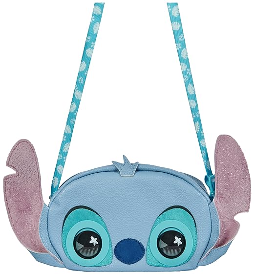 Purse Pets, Disney Stitch Interactive Pet Toy and Shoulder Bag with Over 30 Sounds and Reactions, Cross-Body Bag, Kids’ Toys for Girls