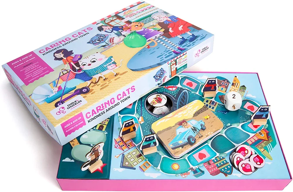 Chalk and Chuckles Kid Caring Cats Kindness Around Town, Board Game