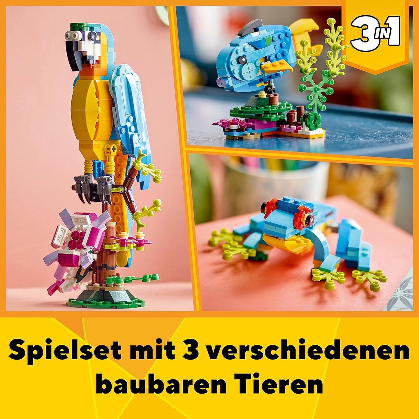 LEGO Creator Exotic Parrot 31136 Building Toy Set (253 Pieces)