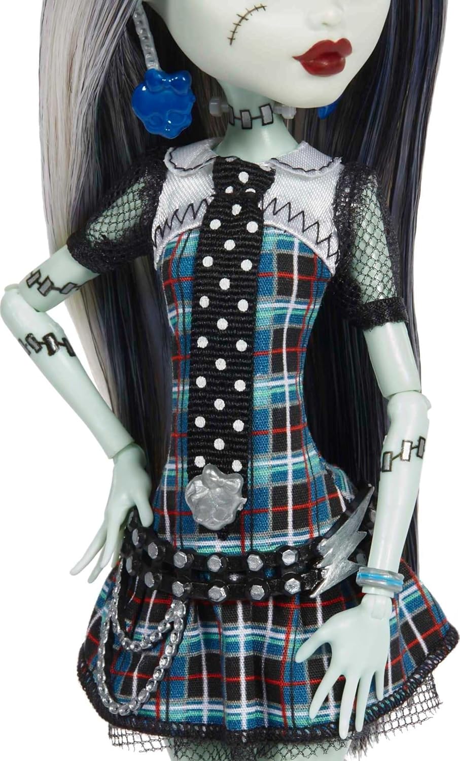 Monster High Frankie Stein Reproduction Doll Original Fashion & Shoes, with Pet, Doll Stand & Accessories