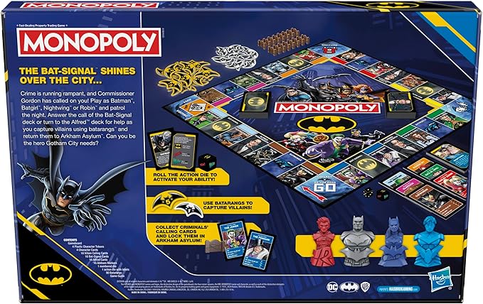 Monopoly Batman Edition Board Game | Monopoly Game for Batman Fans