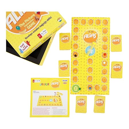 Frank Junior Alias Board Game – Fun and Engaging Family Board Game – Picture and Word Guessing Board Game for Kids with 300 Cards – English Word Game for Language Development