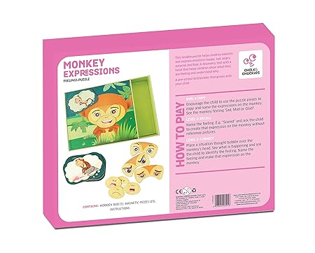 Chalk and Chuckles Monkey Expressions Feelings Puzzle