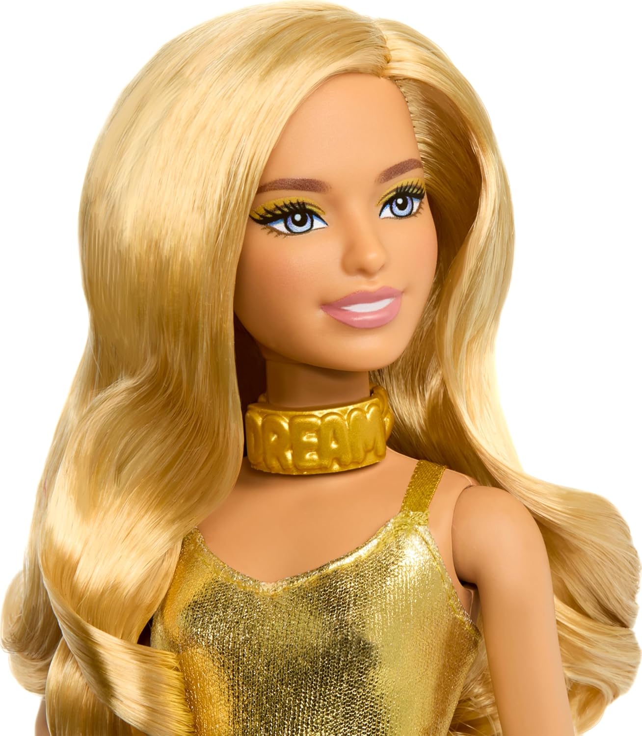 Barbie Fashionistas 222 Little Silhouette Doll with Blonde Wavy Hair Gold Jumpsuit and Accessories