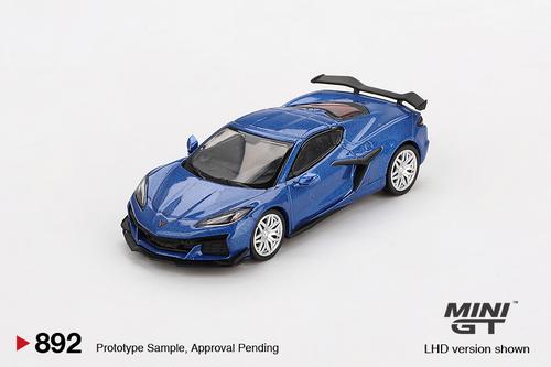 MINI GT Chevrolet Corvette Z06 2023 Elkhart Lake Blue Metallic