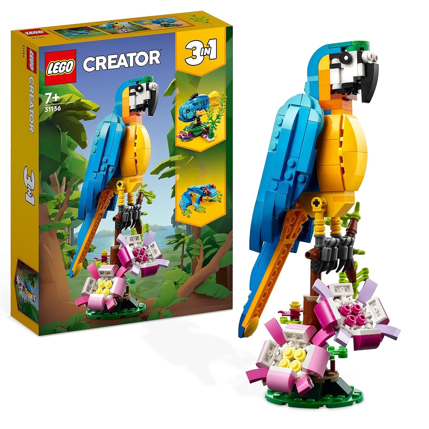 LEGO Creator Exotic Parrot 31136 Building Toy Set (253 Pieces)