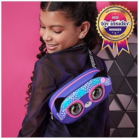 Purse Pets Savannah Spotlight Bum Bag for Children - Interactive Cross Body Bag with More than 30 Light Effects, Sounds, Reactions and Music, Children's Bag and Toys in One, from 5 Years